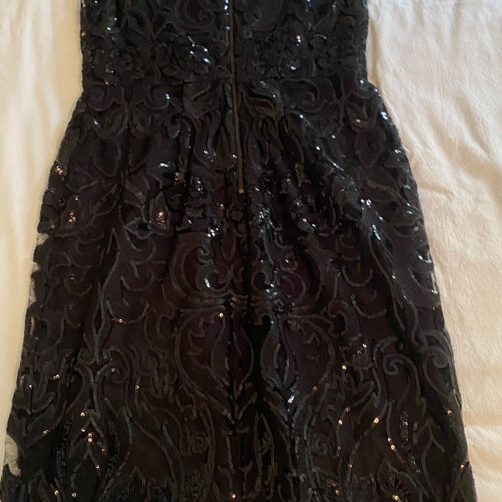 ANTONIO MELANI Black Sequin Midi Dress